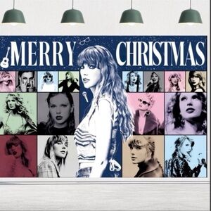 NWT Taylor Swift “Merry Christmas”‎ Eras Tour–inspired 3x5’ Collage Banner